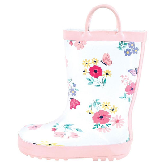 Hudson Baby Infant Girl Rain Boots, Butterfly Floral