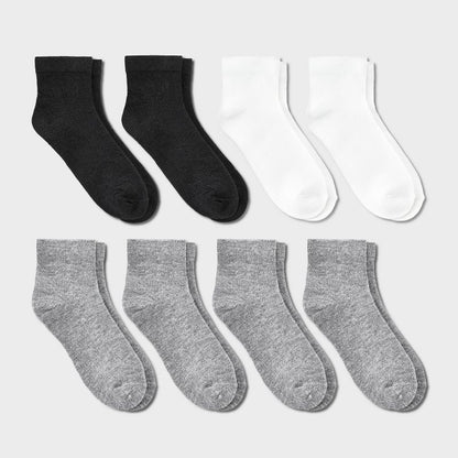 Kids' 8pk Ankle Length Socks - Dealworthy™