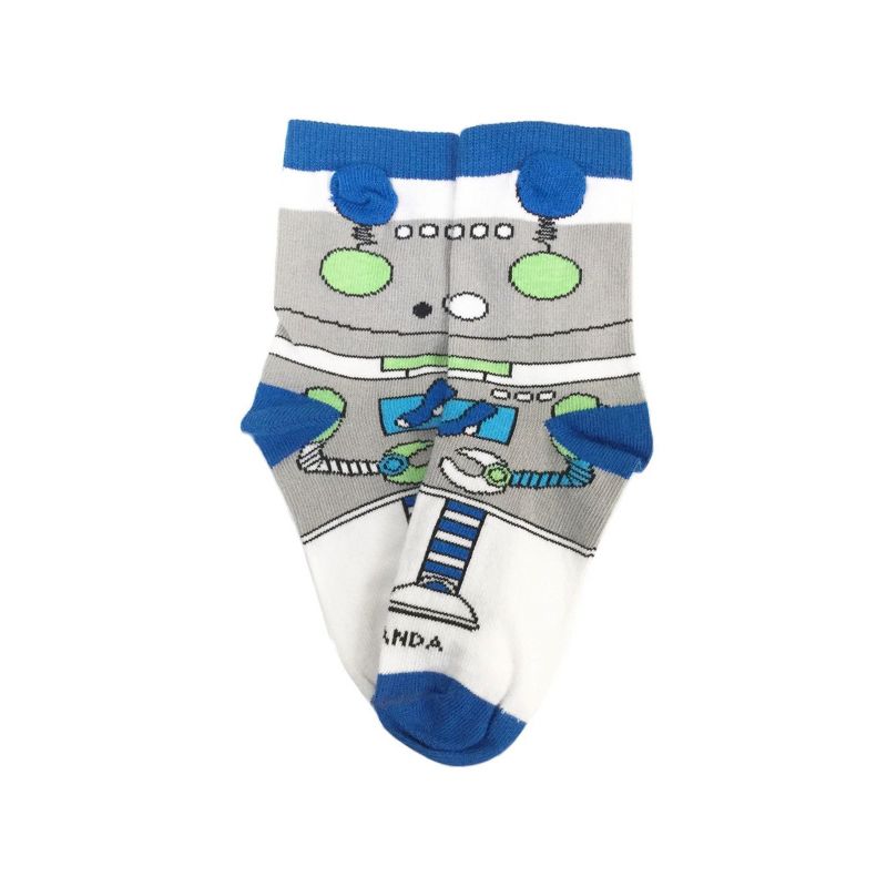 Robbie the Calculating Robot Socks Kids Socks (Ages 0-7) from the Sock Panda