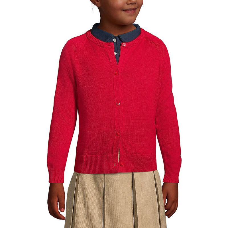 Lands' End School Uniform Kids Cotton Modal Cardigan Sweater