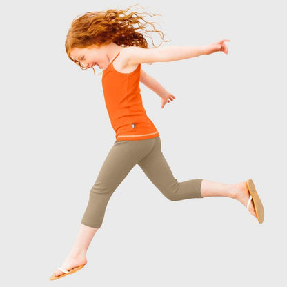 City Threads Girls 100% Cotton Soft Capri Leggings - USA-Made