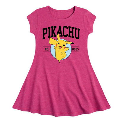 Girls' - Pokémon - Pikachu Collegiate Fit & Flair Cap Sleeve Dress