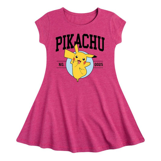 Girls' - Pokémon - Pikachu Collegiate Fit & Flair Cap Sleeve Dress