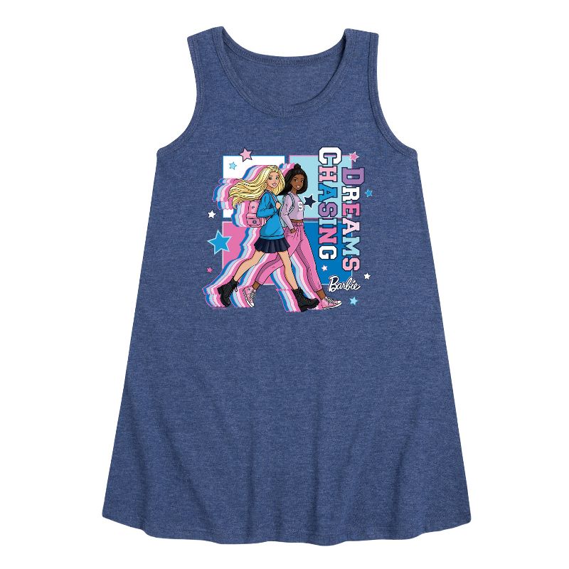 Girls' - Barbie - Chasing Dreams Graphic Sleeveless Aline Dress
