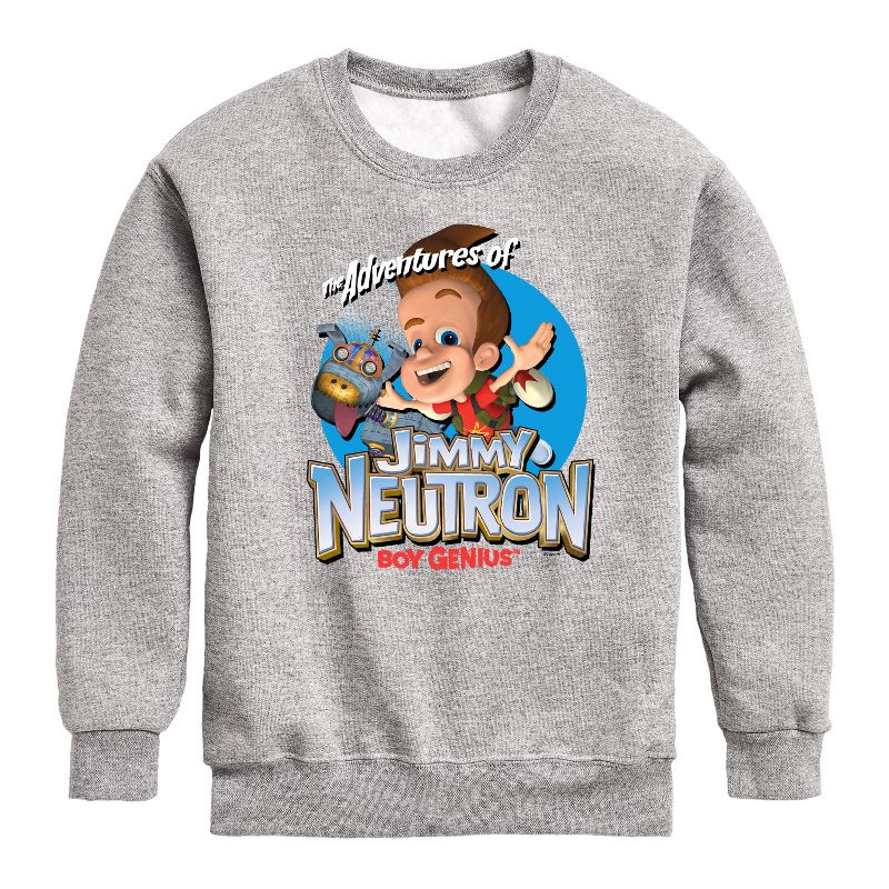 Boys' - Jimmy Neutron - Boy Genius Graphic Long Sleeve Fleece Sweatshirt