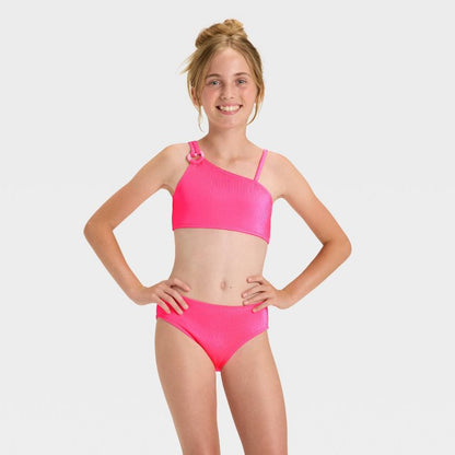 Girls' 'I Heart It' Solid Bikini Set - Cat & Jack™