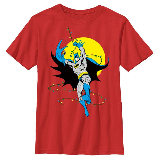 Boy's Batman Christmas Light Swing T-Shirt