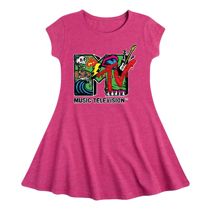 Girls' - MTV - Skater Fit & Flair Cap Sleeve Dress
