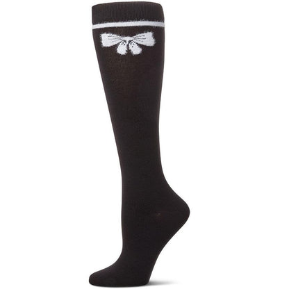 Memoi Girls' Fuzzy Bow Knee High Socks