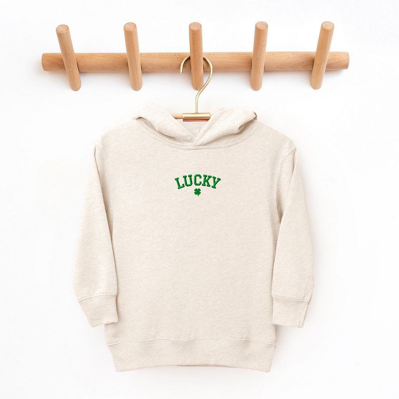 The Juniper Shop Embroidered Lucky Clover Toddler Graphic Hoodie