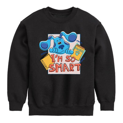 Boys' - Blue's Clues & You! - I'm So Smart Graphic Long Sleeve Fleece Sweatshirt