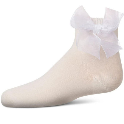 Memoi Girls' Tulle Bow Anklet Socks