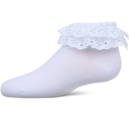 MeMoi Dual Layer Eyelet Lace Anklet Sock