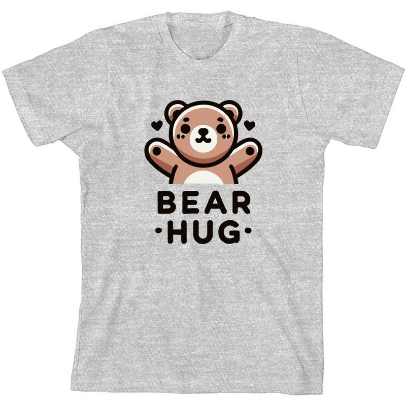 تي شيرت Bear Hug للشباب برقبة دائرية وأكمام قصيرة