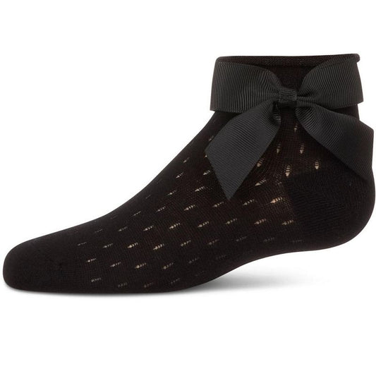 Memoi Girls Pointelle Soft Stretch Cotton Anklet Socks