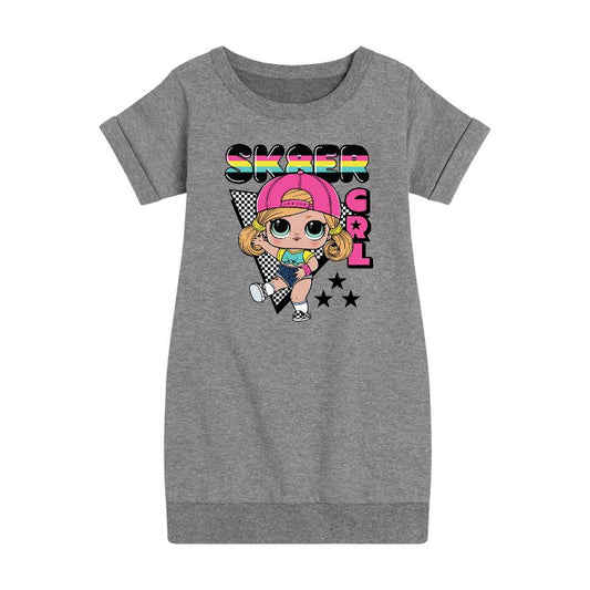Girls' - LOL Surprise! - SK8ER GRL Graphic Short Sleeve Fleece Dress