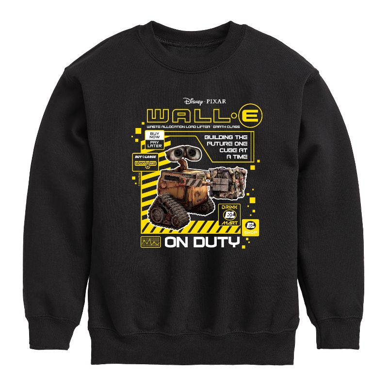 Boys' - Disney - Building The Future One Cube At A Time Graphic Long Sleeve Fleece Sweatshirt