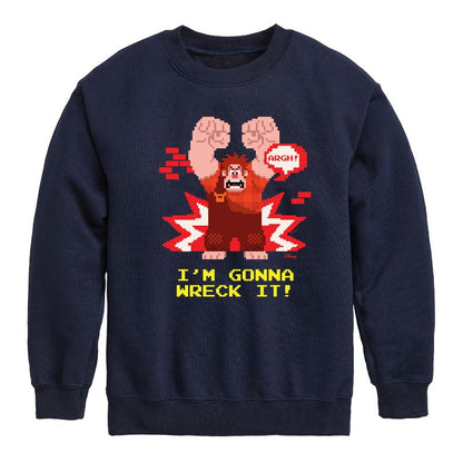Boys' - Disney - I'm Gonna Wreck It Graphic Long Sleeve Fleece Sweatshirt