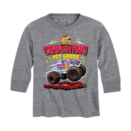 Boys' - Hot Wheels - Crushing 1st Grade Long Sleeve Graphic T-Shirt