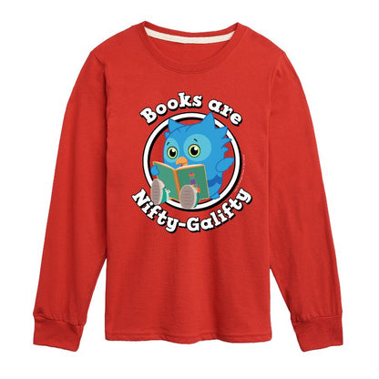 Boys' - Daniel Tiger - Books Are A Hoot Long Sleeve Graphic T-Shirt
