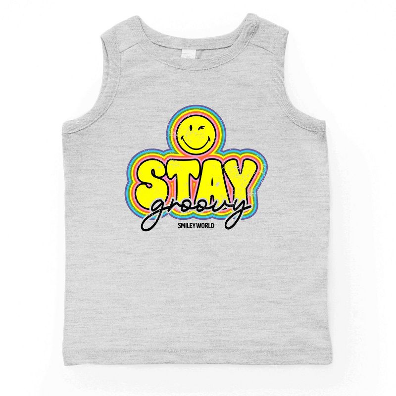 بلوزة بدون أكمام للشباب من SmileyWorld Stay Groovy من The Juniper Shop