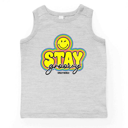 بلوزة بدون أكمام للشباب من SmileyWorld Stay Groovy من The Juniper Shop