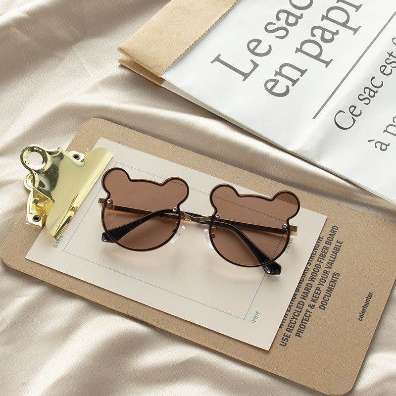 MyKids-USA Girls Colorful Lenses Cartoon Frame Shape Fashion Sunglasses