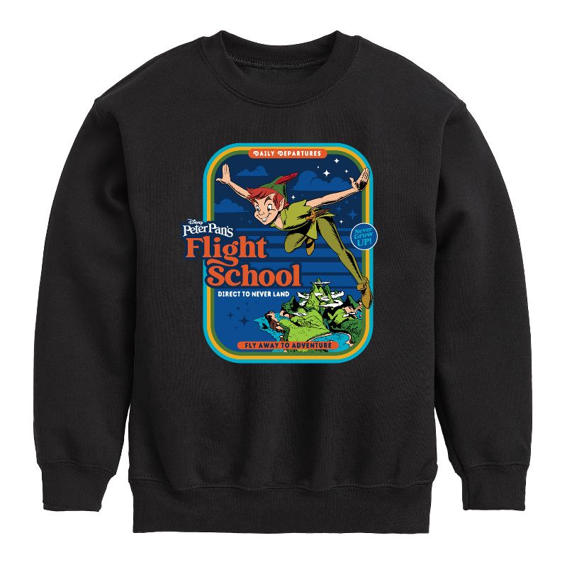 Boys' - Disney - Peter Pan Graphic Long Sleeve Fleece Sweatshirt