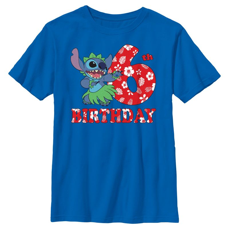 Boy's Lilo & Stitch 6th Birthday Hula Dance T-Shirt