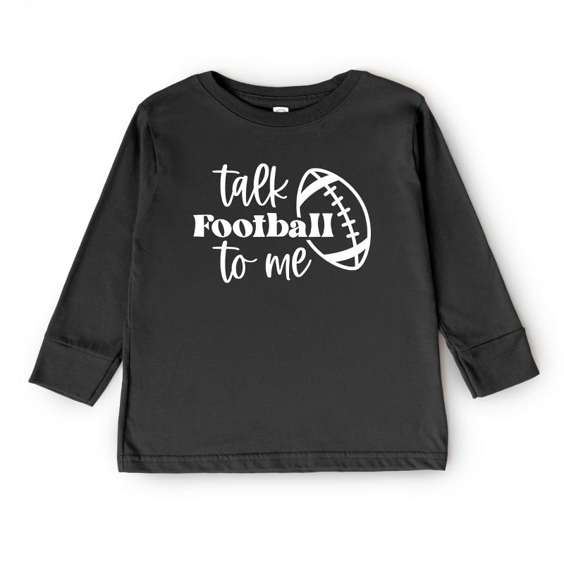 تي شيرت بأكمام طويلة للشباب من Juniper Shop بعنوان Talk Football To Me Ball