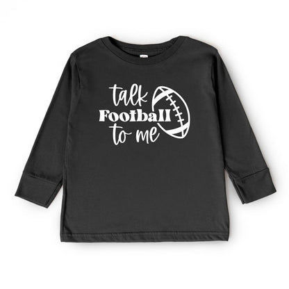 تي شيرت بأكمام طويلة للشباب من Juniper Shop بعنوان Talk Football To Me Ball