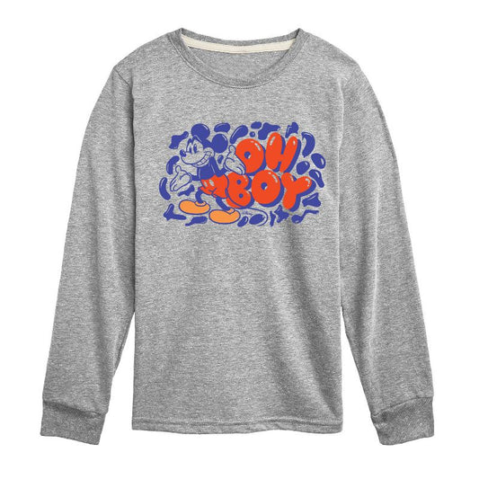 Boys' - Disney - Oh Boy Long Sleeve Graphic T-Shirt