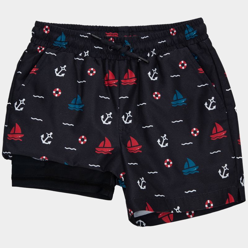 Rokka&Rolla Boys' Swim Shorts with Compression Liner