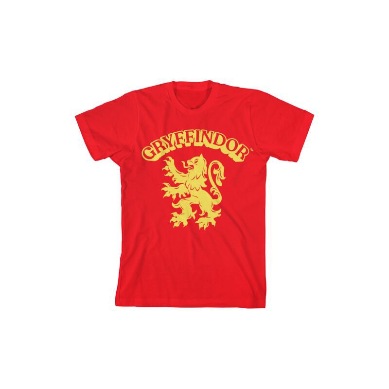 تي شيرت جرافيكي أحمر للشباب من Bioworld Harry Potter Gryffindor Clubhouse