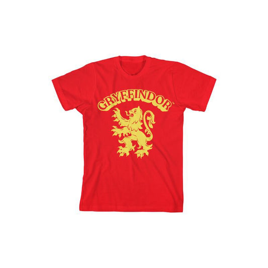 تي شيرت جرافيكي أحمر للشباب من Bioworld Harry Potter Gryffindor Clubhouse