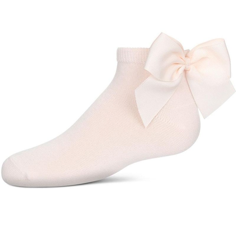 Memoi Girls' Bow Back Anklet Socks