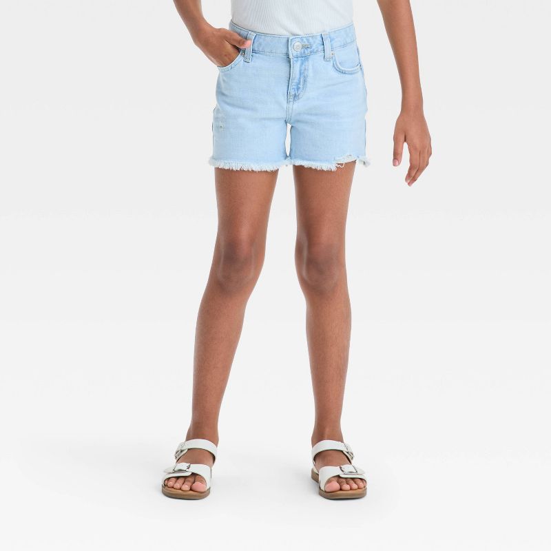 Girls' Mid-Rise Cutoff Jean Shorts - Cat & Jack™