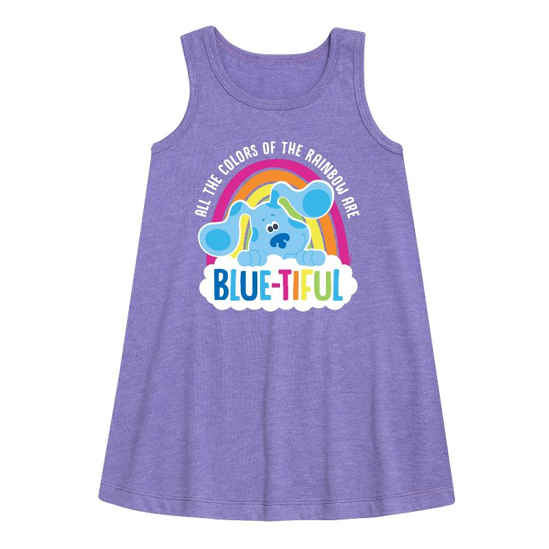 Girls' - Blue's Clues & You! - All The Colors Of The Rainbow Are Beautiful Graphic Sleeveless Aline Dress