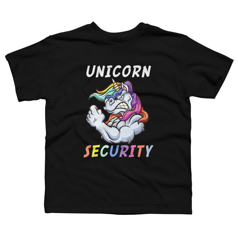 تي شيرت بتصميم يونيكورن سيكيوريتي من مينه مينه للأولاد من تصميم هيومانز في الهالوين - زيّ للبالغين