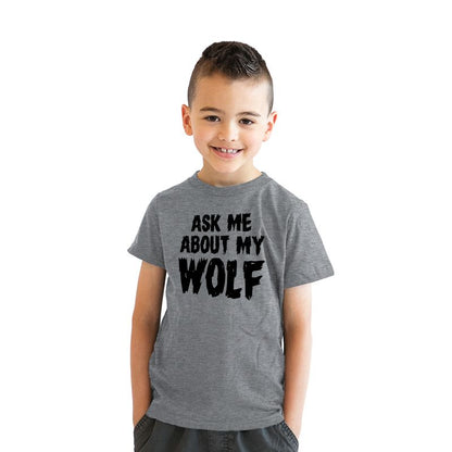 Youth Ask Me Why I Like Full Moons Awesome Werewolf T shirt Disguise for Kids - Crazy Dog Youth T Shirt