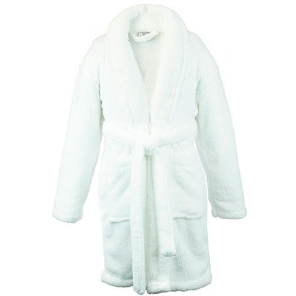 BC BARE COTTON Shawl Robe Microfiber Plush Fleece Bathrobe