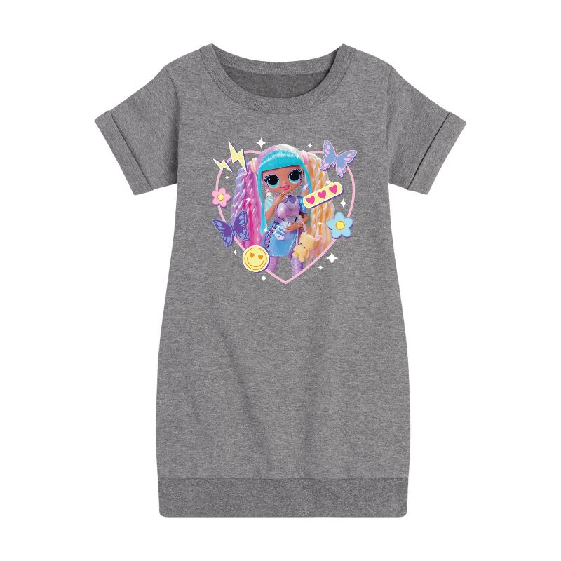 فستان بناتي من مفاجأة LOL! - كاندي ليشس، فراشات، وقلوب، من الصوف بأكمام قصيرة