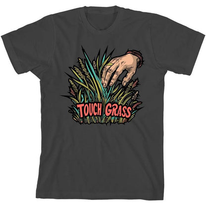 تي شيرت Labbing Touch Grass Gamer Nerd Youth برقبة دائرية وأكمام قصيرة