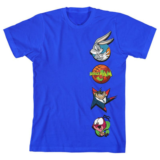 تي شيرت B0y's Royal Blue بشخصيات وشعار Space Jam