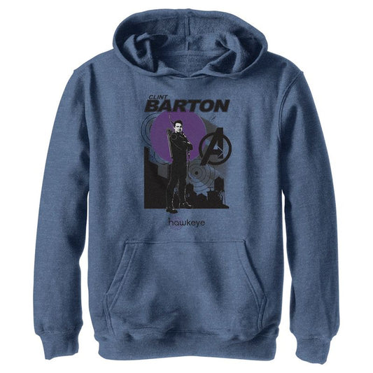 Boy's Marvel Hawkeye Clint Barton Portrait Pull Over Hoodie