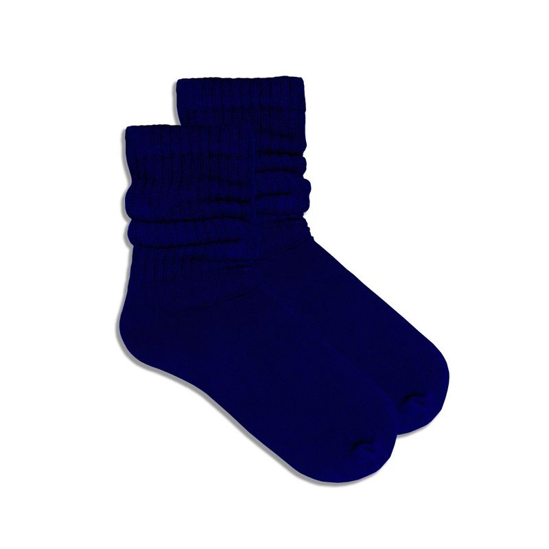 Navy Blue Slouch Socks the Sock Panda (Adult Medium or Small Sizes) - Midweight