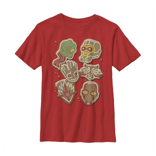 Boy's Marvel Christmas Guardians of Galaxy Gingerbread T-Shirt