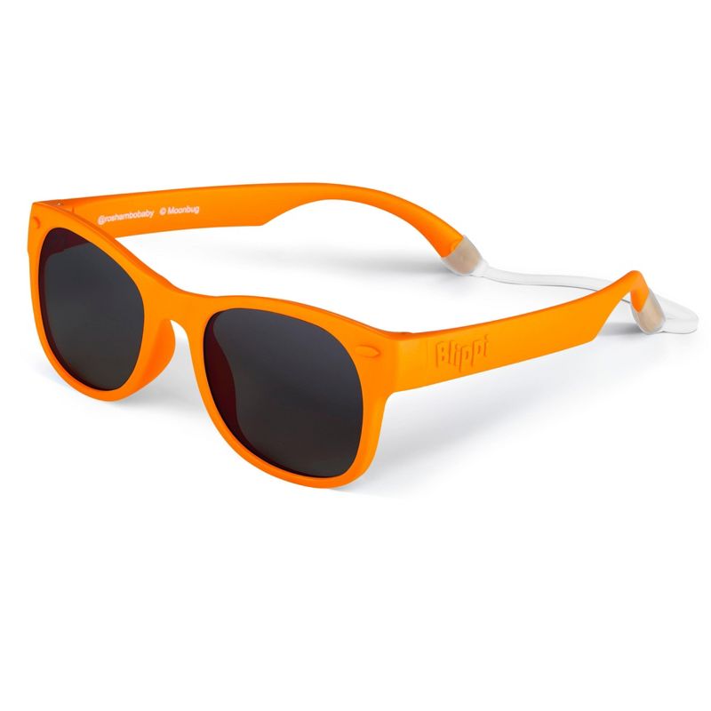 Blippi's Officially Licensed Flexible Kids Sunglasses! | Made in Italy | Polarized UV400 Lens | Polishing Sleeve, Silicone Strap & Ear Locks Included!