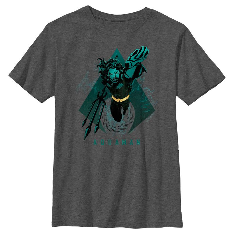 Boy's Aquaman King Swimming Shape T-Shirt