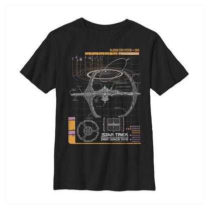 Boy's Star Trek: Deep Space Nine Space Station Schematics T-Shirt